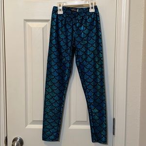 Girls Mermaid Leggings Size Small